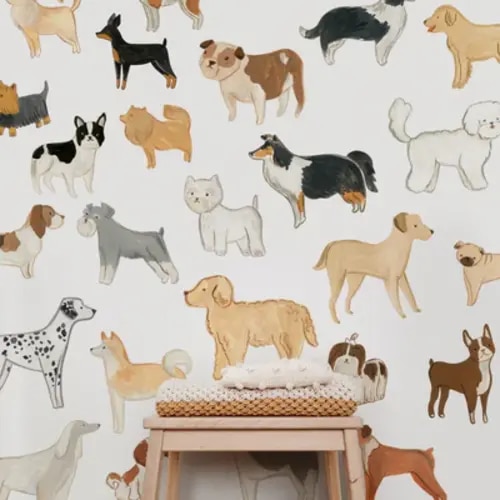 Cute Dog Wall Decals - Full Set