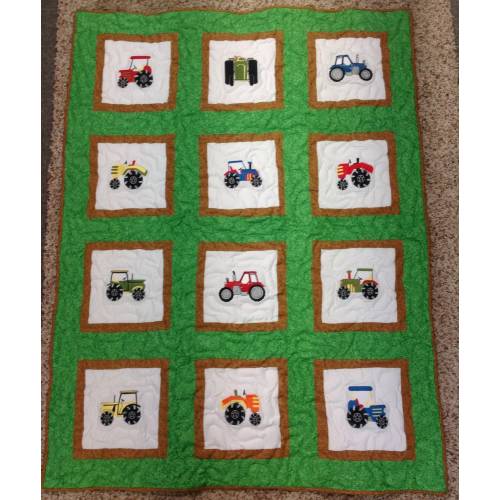 Tractor41x53  Baby or Kids Quilt