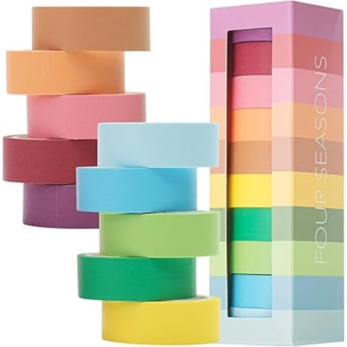 Mr. Pen- Washi Tape Set, 10 Rolls, 5.5 Yards/Roll, Washi Tape for Scrapbook, Arts, Crafts, Journals and Planners, Four Seasons