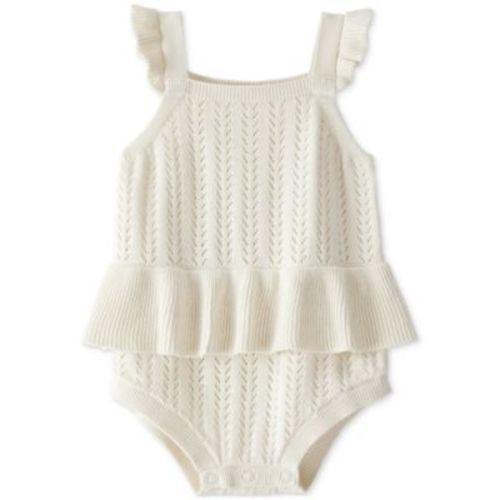 Baby Girls Organic Cotton Pointelle Romper, Exclusively at Macy's