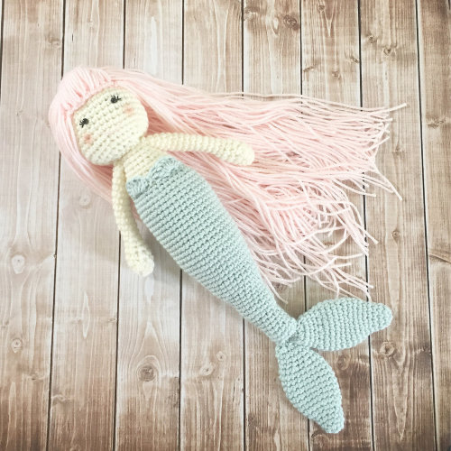 Little Miss Mermaid Doll Plush Toy/ Mermaid Plushies/Photography Prop/ Stuffed Toy / Soft Toy/Amigurumi Toy- MADE TO ORDER