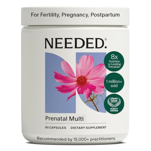 Needed. Multivitamin for Prenatal, Prenatal Multi Capsule, 30-Day Supply | Pregnancy, Breastfeeding, Postpartum, Expertly-Formulated & Third-Party Tested