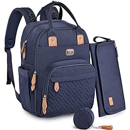 Dikaslon Diaper Bag Backpack with Portable Changing Pad, Baby Essentials