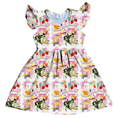 HCK EXCLUSIVE- Dlsney Channel Flutter Sleeve Dress