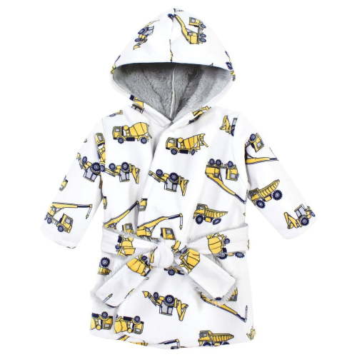 Hudson Baby Mink with Faux Fur Lining Pool and Beach Robe Cover-ups, Construction, 12-18 Months