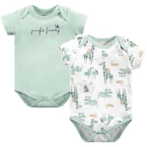 Toddler and Baby Unisex Bodysuit 2 Pack Set Short Sleeve Bodysuit Baby for 0-24 Months Babies Baby Girl Boy