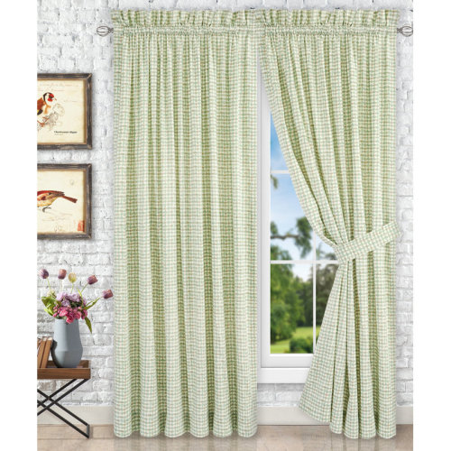 George Oliver Leoni 100% Cotton Plaid Room Darkening Rod Pocket Curtain Panels & Reviews | Wayfair