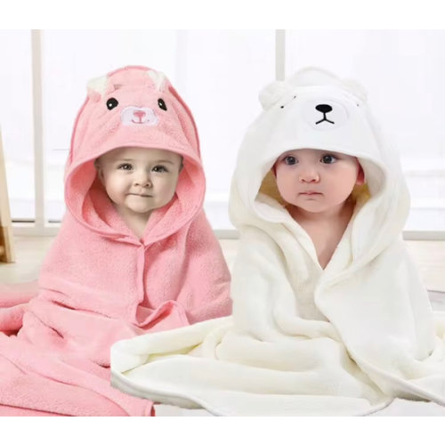 2pcs Neutral Baby Bath Towels – Animal Face Hooded Towel, Unique Animal Design Baby Cape, Super Soft Newborn Towel, Suitable For All Seasons, Children's Soft Coral Fleece Cartoon Bathroom Supplies, Bath Wrap | SHEIN USA