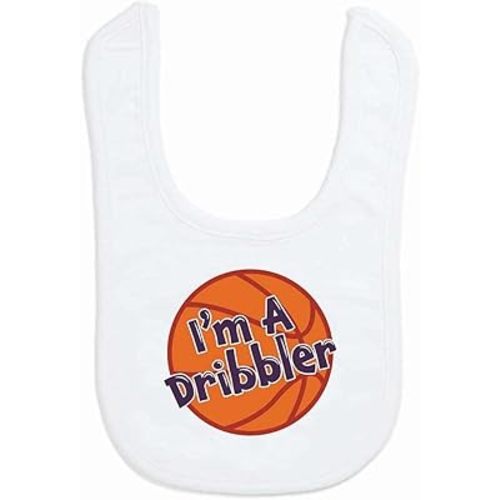 ChalkTalkSPORTS Basketball Baby & Infant Bibs | Soft Microfiber Basketball Baby Bibs