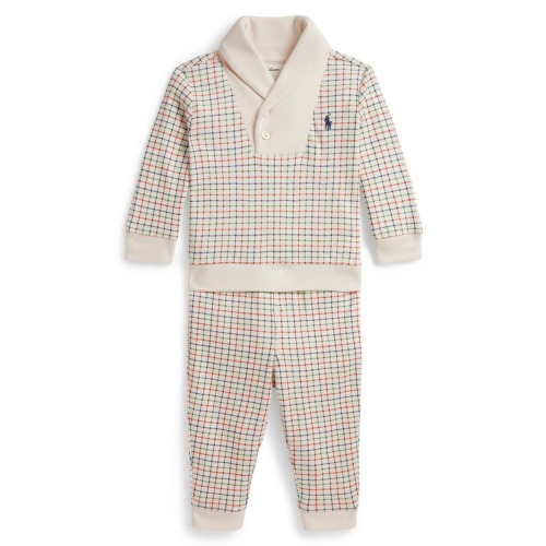 Kids' Tattersall Cotton Pullover & Joggers Set