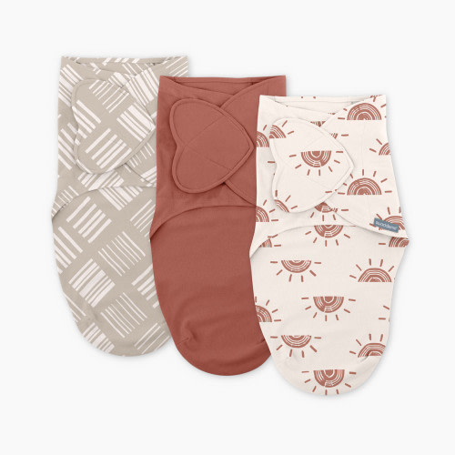 Ingenuity SwaddleMe Monogram Collection Swaddle (3-Pack) - Rising Sun, 0-3 M