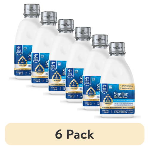 (6 pack) Similac 360 Total Care Ready-to-Feed Baby Formula, 32-fl-oz Bottle