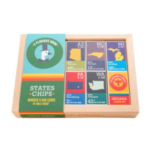 Wooden Flash Cards - United States