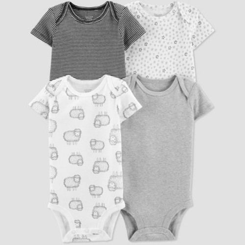 Baby 4pk Bodysuit - Just One You® made by carter's Gray, Size: Preemie