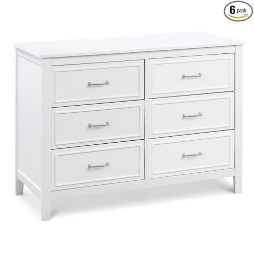 Davinci Charlie 6-Drawer Double Dresser in White