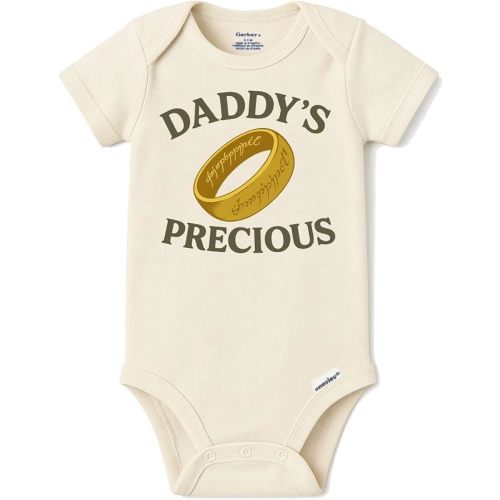 Brain Juice Tees Daddy's Precious Onesie – One Ring Baby Bodyusuit – Fantasy Infant Bodysuit for Boys or Girls (3-6 Month)