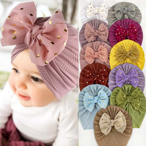 Dalrosia Baby Turban Hats, Baby Soft Bow Knot Cap Infant Toddler Hospital Hat Head Wrap 0-48 Months