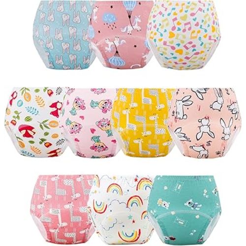 Potty Training Pants for Boys Girls, Learning Designs Training Underwear Pants (10 Packs, 2-4T)