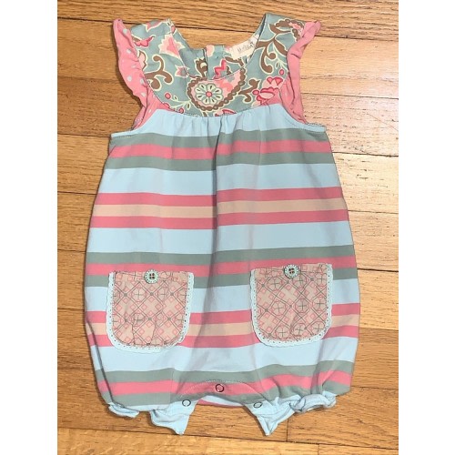 Matilda Jane Striped Summer Bubble Romper 3-6 Months