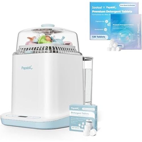 Papablic Bottle Wahser Pro & 120pcs Upgraded Detergent Soap Tablets