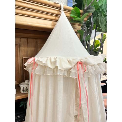 Ruffle Bed Canopy Toddler Crib Girl Tent with bows