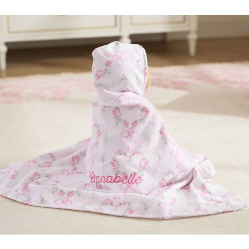 LoveShackFancy Floral Hearts Baby Hooded Towel