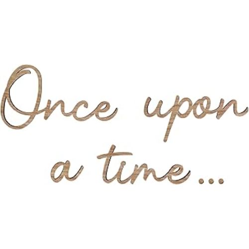 JarThenaAMCS Once Upon a Time Wooden Sign Reading Corner Sign Nursery Wall Decor for Kids Bedroom Bookshelf Home Decor Birthday DIY Decoration Baby Gift