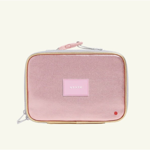 STATE Bags | Rodgers Lunch Box Metallic Pink/Silver