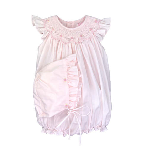 Bishop Smocked Rosebud Bubble | Petit Ami Girls - Heirloom Collection – Petit Ami & Zubels All Baby!