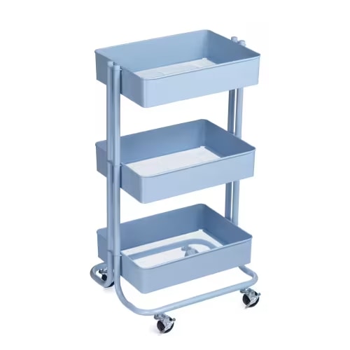 Lexington 3-Tier Rolling Cart by Simply Tidy®, Color: Matte Blush | Michaels
