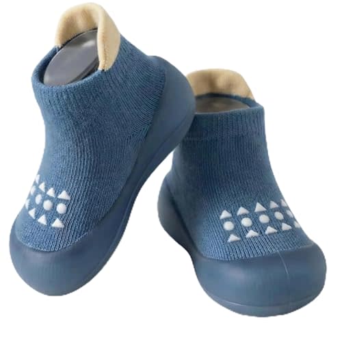 Hstyle Baby Sock Shoes Toddler Walking Shoes Infant Non-Slip Slippers Soft Rubber Sole Sneakers for Baby Boys Girls