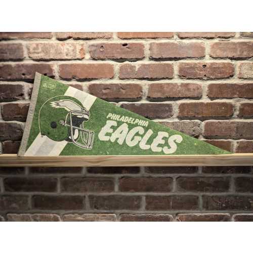1980s Philadelphia Eagles NFL Large Vintage Pennant - Authentic Sports Memorabilia