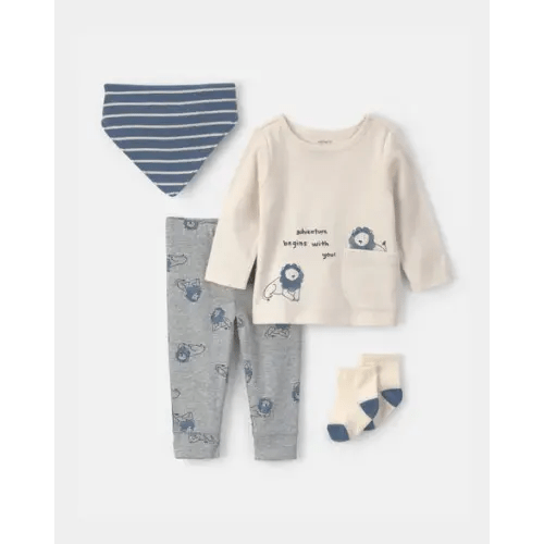 Baby Boy 4-Piece Lion Top & Pant Set | Carter's
