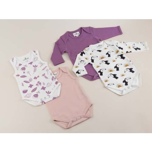 3 month or larger Essential Onesie Set - Lavender