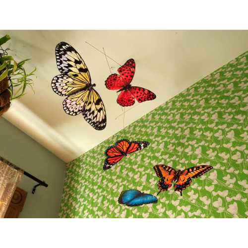 butterfly mobile with glow-in-the-dark paint elements