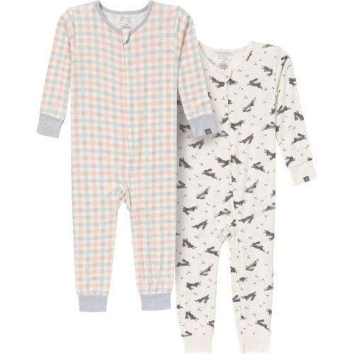 Modern Moments™ by Gerber Baby and Toddler Neutral 2-Pack Tight Fitting Footless Pajamas