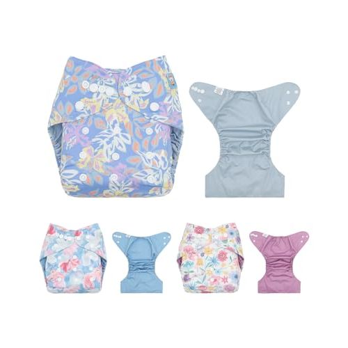 ALVA Baby Cloth Diaper Covers with One Wet Bag, Swim Diaper,Cloth Nappy Shell Baby Girls and Boys