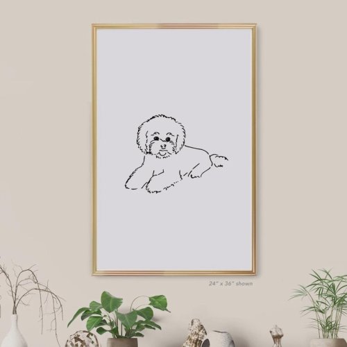 Zuni Art Poster Print Art Drawing Painting, Bichon Frise Pet Lover Memorial Gift, Dog Mom Gift Artwork Sketch Tote Bag Fluffy Dog - Etsy