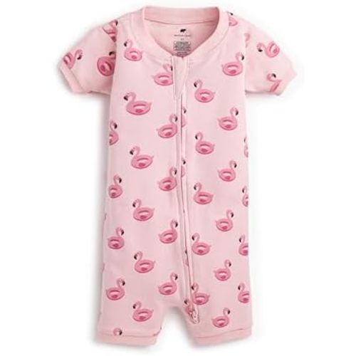 MONICA + ANDY Baby Shorty Pajamas, 100% Organic Baby Clothes for Girls & Boys, Sizes For Newborn, Infant & Toddler