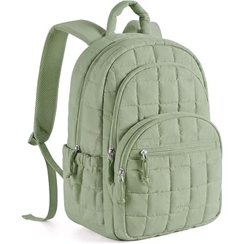 BAGSMART Travel Backpack for Women, College Laptop Backpack, Forest Green