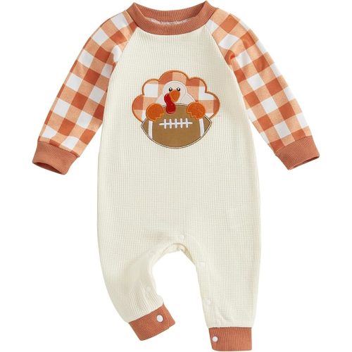 BemeyourBBs Newborn Baby Boy Fall Winter Clothes Long Sleeve Romper Jumpsuit Cute Infant One Piece Outfit