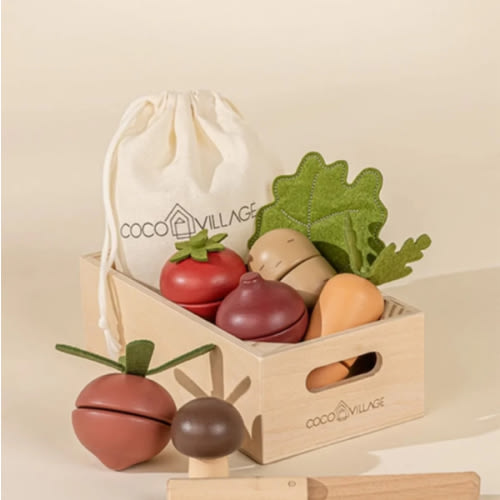 Wooden Vegetables Play Set