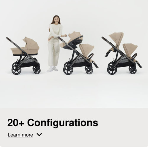 CYBEX Gazelle S | Modular Stroller - Color Almond Beige (Taupe Frame)