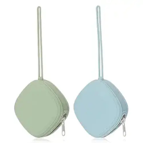 Silicone Pacifier Case, 2 Pack (Sage, Ether)