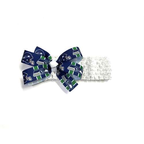 Girls Seattle Seahawks Headband Seahawks Football NFL Hair Bow For Newborn Baby Girl Hair Accessories