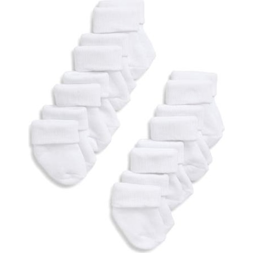 8-Pack Cuffed Crew Socks, 0-6 M