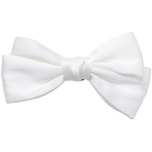Oversized Regal White Bow