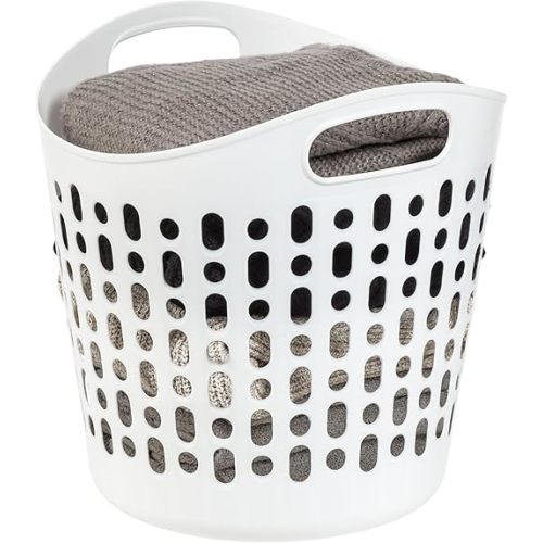 IRIS Laundry Basket Hamper, White