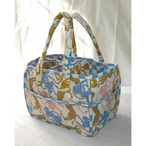 Leopard Print Nappy Caddy, Diaper Caddy Organizer, Baby Shower Gift, portable Changing Storage Basket,