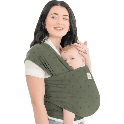 KeaBabies Baby Wrap Carrier - All in 1 Original Baby Carrier Newborn to Toddler Sling, Easy to Wear, Hands Free Bonding, Lightweight, Breathable Infant Wraps (Forest Berries)